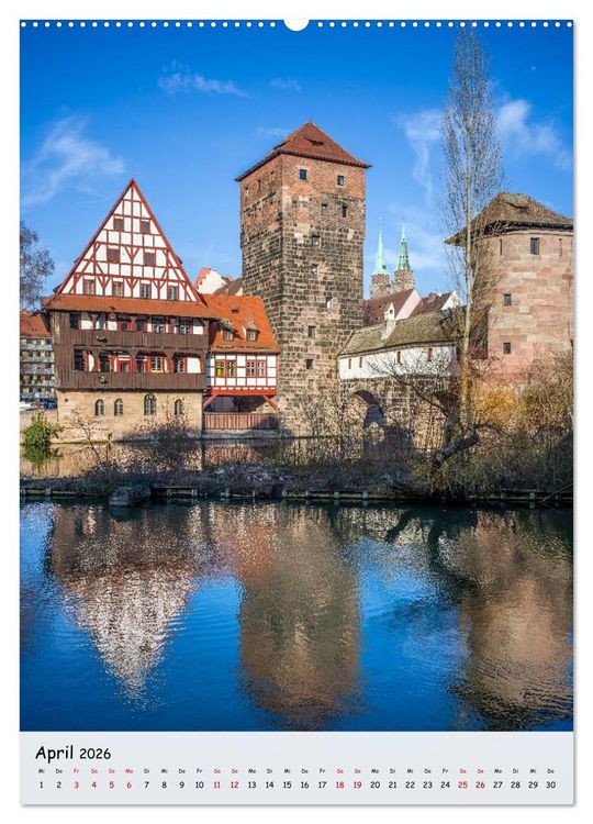 Produktbild: N&uuml;rnberg - Die faszinierende historische Altstadt (hochwertiger Premium Wandkalender 2026 DIN A2 hoch), Kunstdruck in Hochglanz