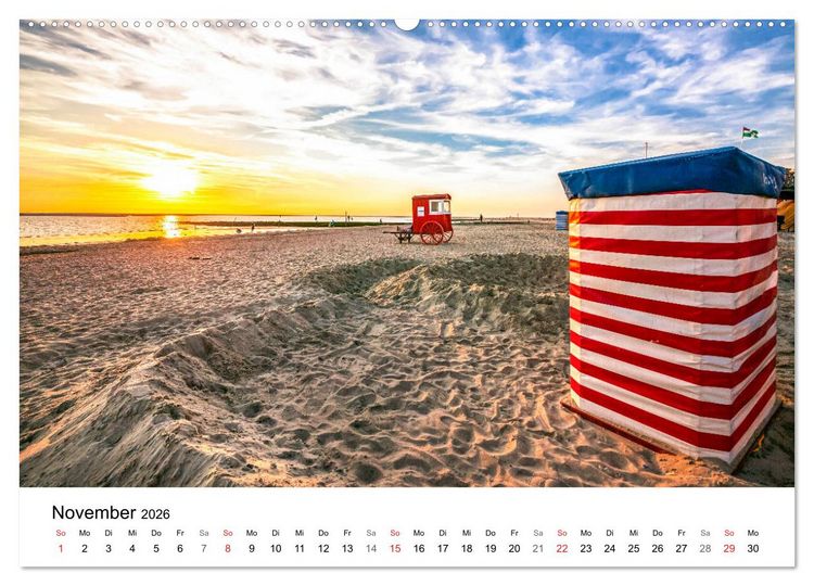 Produktbild: Borkum - Inselblicke (hochwertiger Premium Wandkalender 2026 DIN A2 quer), Kunstdruck in Hochglanz