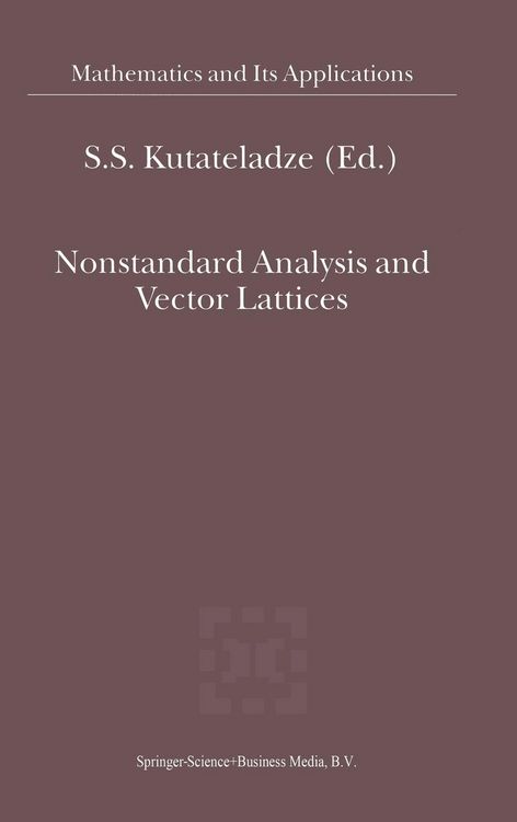 Produktbild: Nonstandard Analysis and Vector Lattices