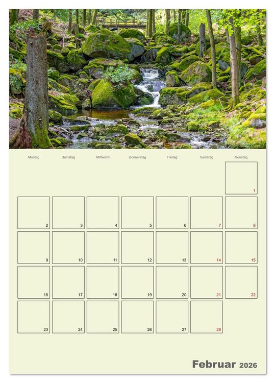 Produktbild: Harzwanderung zu den Ilsef&auml;llen - Terminplaner (Tischkalender 2026 DIN A5 hoch), CALVENDO Monatskalender