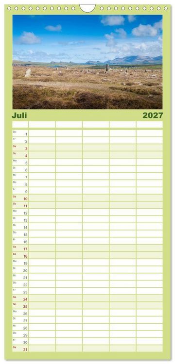Produktbild: Familienplaner 2027 - Irland. Wild Atlantic Views. mit 5 Spalten (Wandkalender, 21 x 45 cm) CALVENDO