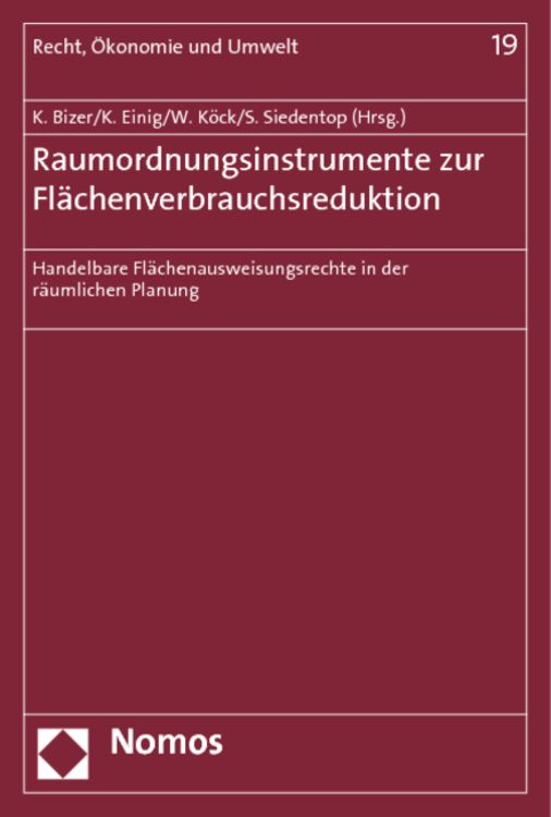 Produktbild: Raumordnungsinstrumente zur Fl&auml;chenverbrauchsreduktion
