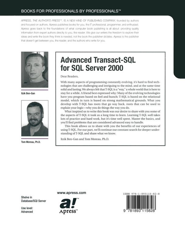 Produktbild: Advanced Transact-SQL for SQL Server 2000