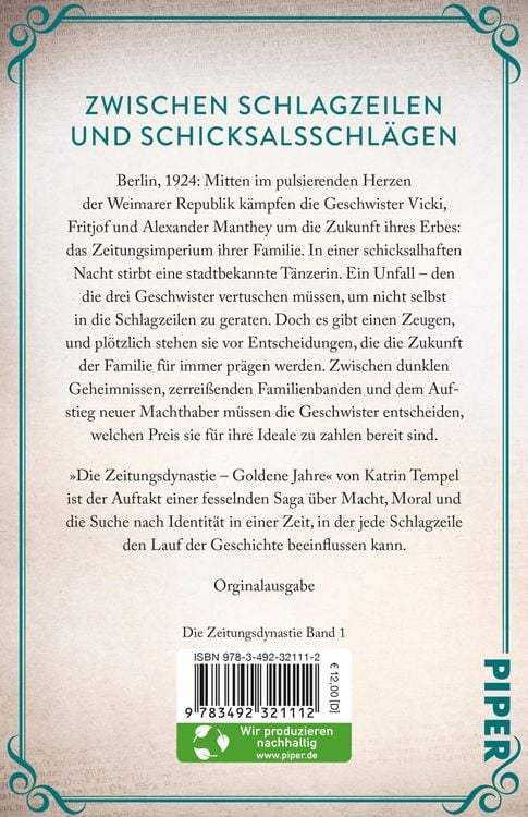 Produktbild: Die Zeitungsdynastie &ndash; Goldene Jahre