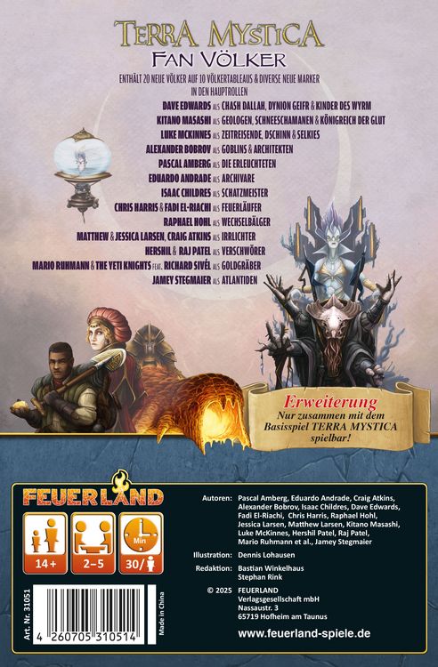 Produktbild: Feuerland FEU31051 - Terra Mystica: Fan V&ouml;lker (Erweiterung)
