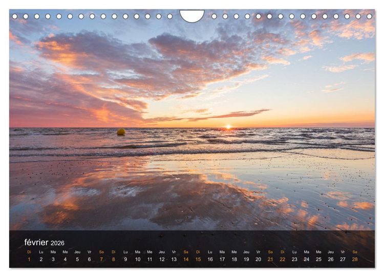Produktbild: Baie de Somme Couchers de soleil (Calendrier mural 2026 DIN A4 vertical), CALVENDO calendrier mensuel