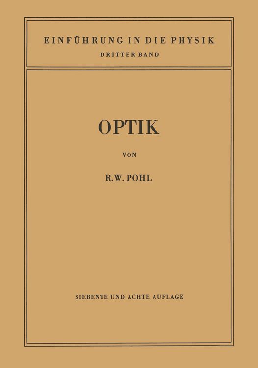Produktbild: Einf&uuml;hrung in die Optik