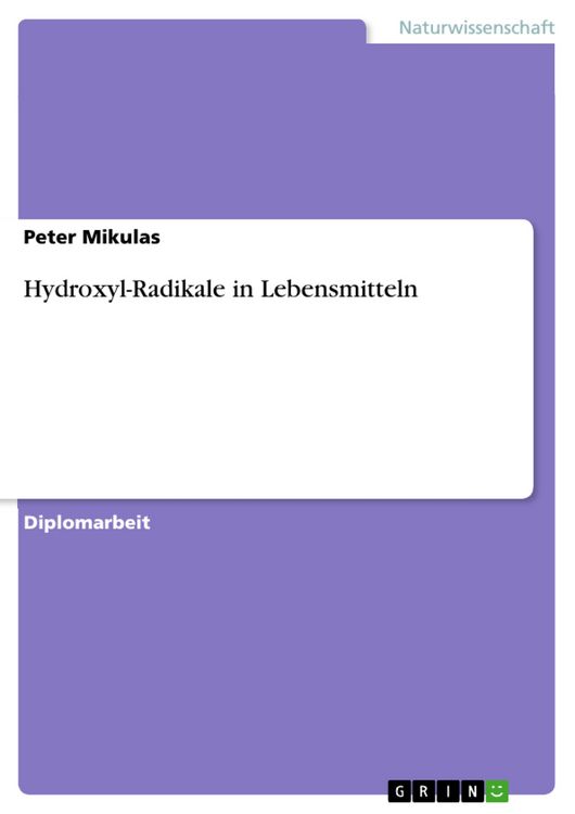 Produktbild: Hydroxyl-Radikale in Lebensmitteln