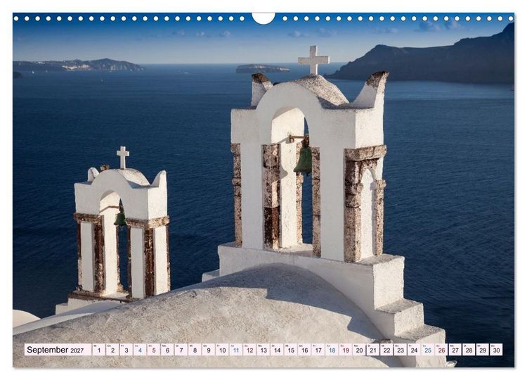 Produktbild: Santorini - Insel im Licht der &Auml;g&auml;is (Wandkalender 2027 DIN A3 quer), CALVENDO Monatskalender
