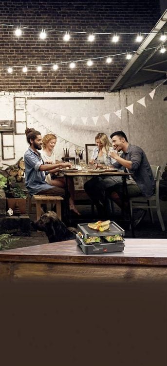 Produktbild: Severin 2370 Raclette Antihaftbeschichtung, 4 Pf&auml;nnchen, Grillfunktion Schwarz