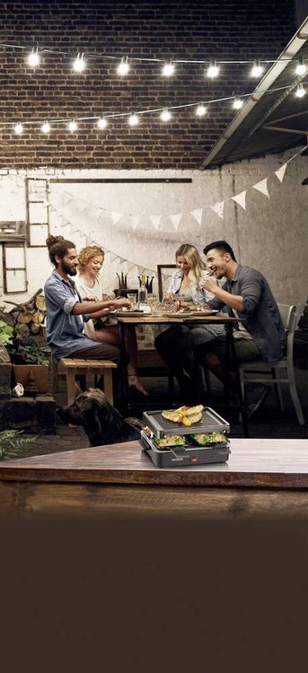 Produktbild: Severin 2370 Raclette Antihaftbeschichtung, 4Pf&auml;nnchen, Grillfunktion Schwarz