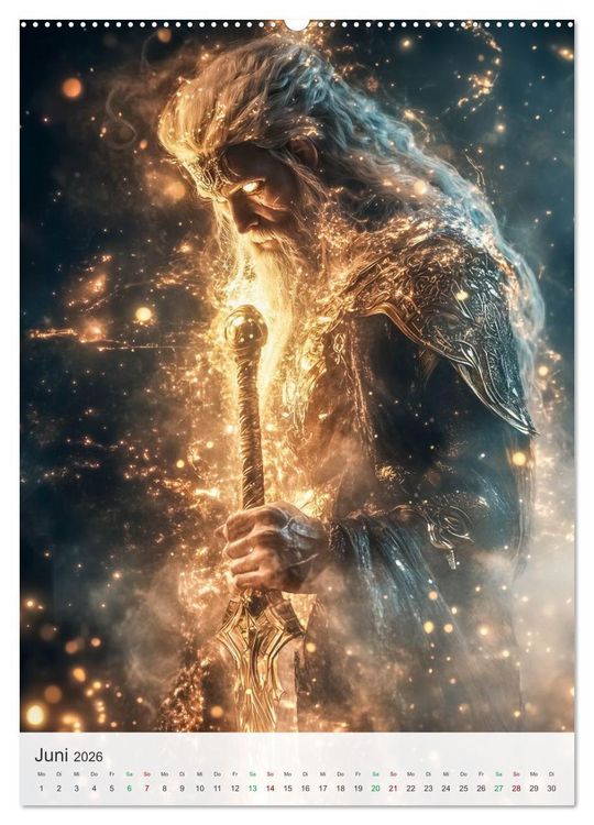 Produktbild: Nordische Mythologie (hochwertiger Premium Wandkalender 2026 DIN A2 hoch), Kunstdruck in Hochglanz