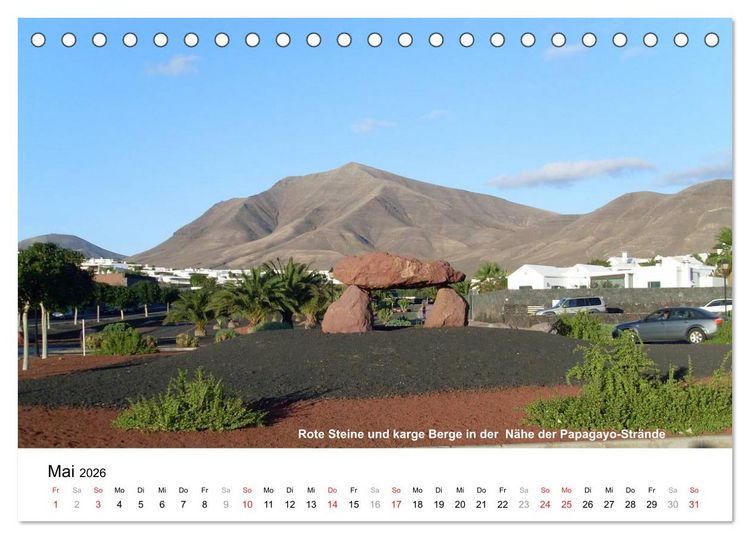 Produktbild: Die Canarischen Inseln - Lanzarote (Tischkalender 2026 DIN A5 quer), CALVENDO Monatskalender