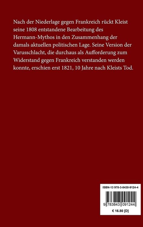 Produktbild: Die Hermannsschlacht