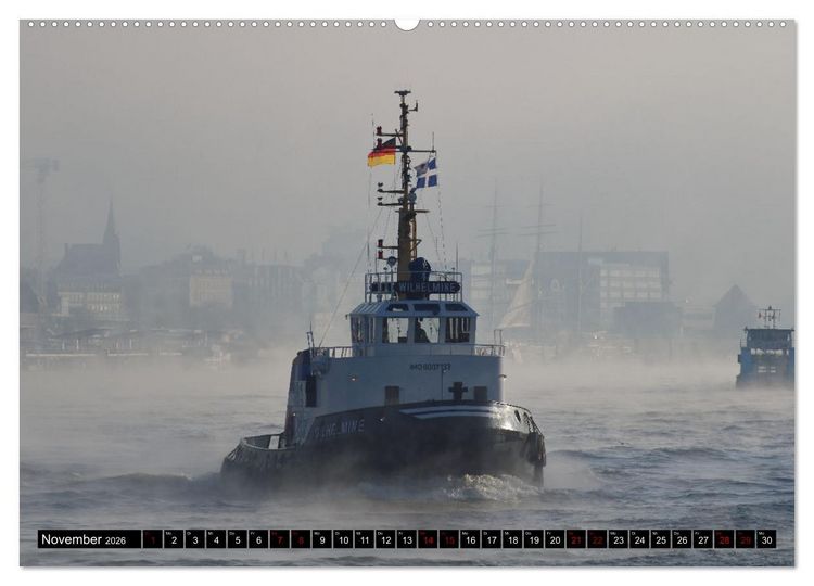 Produktbild: Shipspotting Hamburg (Wandkalender 2026 DIN A2 quer), CALVENDO Monatskalender
