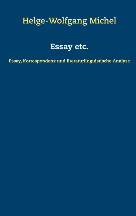 Produktbild: Essay etc.
