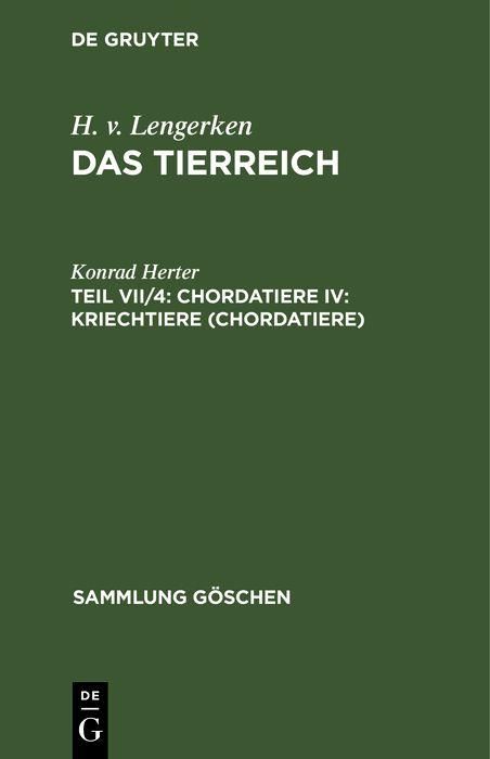 Produktbild: Chordatiere IV: Kriechtiere (Chordatiere)