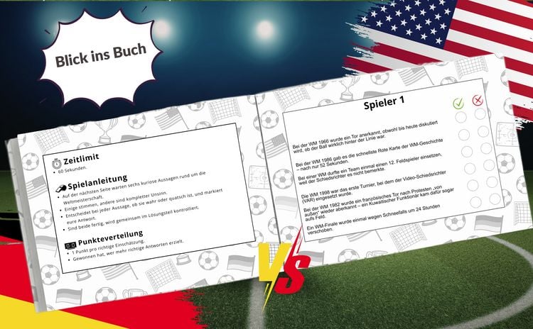 Produktbild: Das Fu&szlig;ball WM 2026 Duell-Buch f&uuml;r Fu&szlig;ballfans