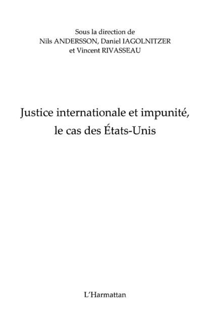 Produktbild: Justice internationale et impunite le ca