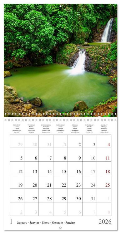Produktbild: Dream destinations in the Caribbean (Wall Calendar 2026 12 &times; 12 Inch) CALVENDO 12 Month Wall Calendar