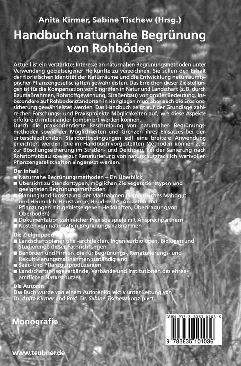 Produktbild: Handbuch naturnahe Begr&uuml;nung von Rohb&ouml;den