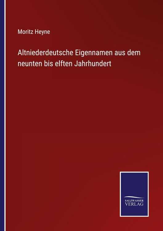 Produktbild: Altniederdeutsche Eigennamen aus dem neunten bis elften Jahrhundert