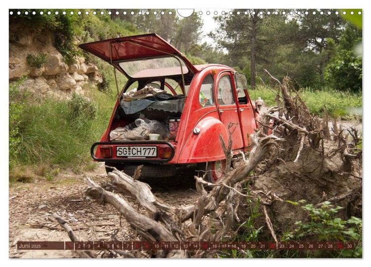 Produktbild: Citro&euml;n 2CV - Ente rot (Wandkalender 2025 DIN A3 quer), CALVENDO Monatskalender