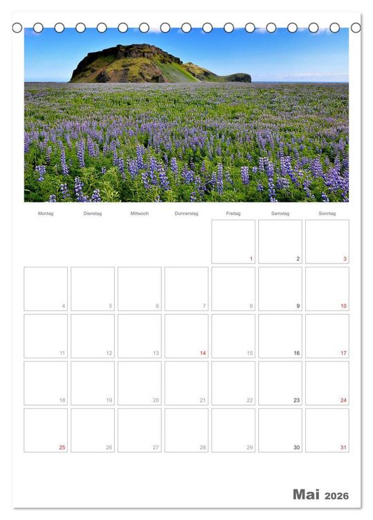 Produktbild: Faszination Island - Landschaftskalender mit Tagesplaner 2026 / Planer (Tischkalender 2026 DIN A5 hoch), CALVENDO Monatskalender