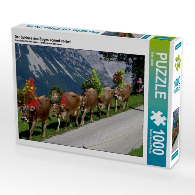 Produktbild: CALVENDO Puzzle Der Schluss des Zuges kommt vorbei | 1000 Teile Lege-Gr&ouml;&szlig;e 64x48cm Foto-Puzzle f&uuml;r gl&uuml;ckliche Stunden