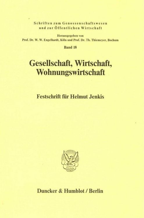 Produktbild: Gesellschaft, Wirtschaft, Wohnungswirtschaft.
