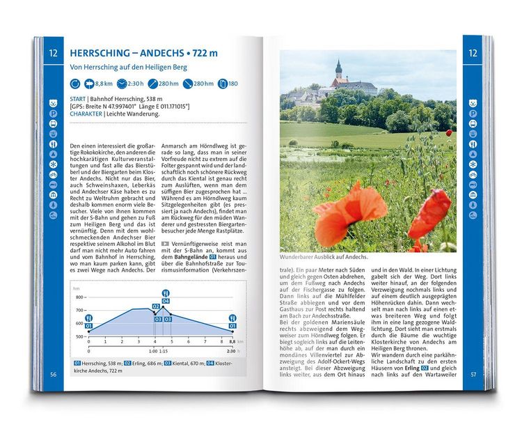 Produktbild: KOMPASS Wanderf&uuml;hrer Pfaffenwinkel, F&uuml;nfseenland, Starnberger See, Ammersee, 60 Touren
