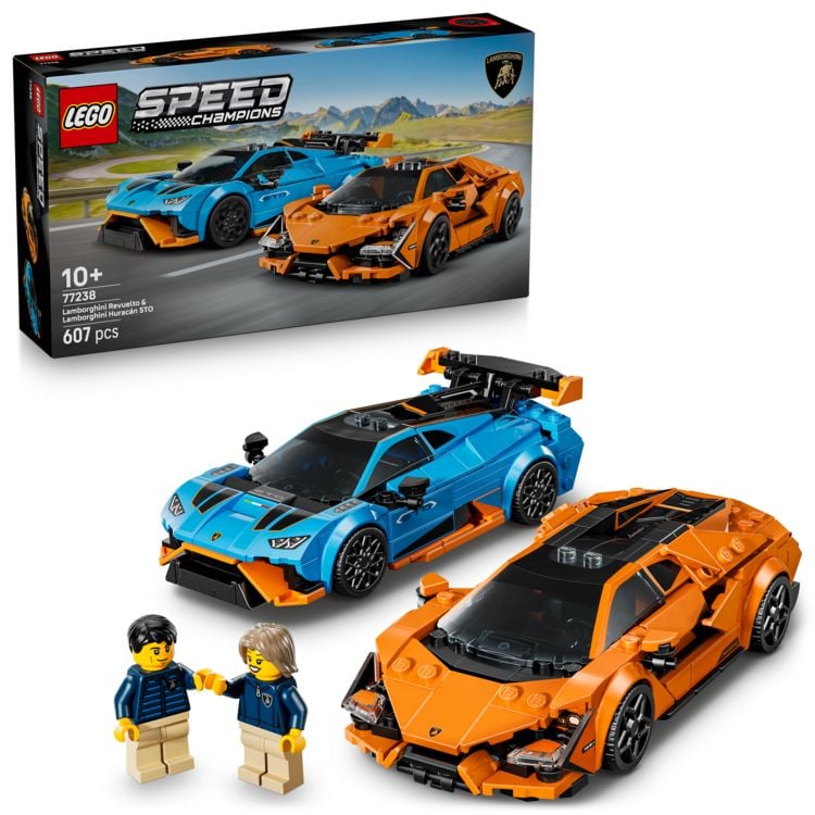 Bild vom Artikel LEGO® Speed Champions Lamborghini Revuelto und Huracán STO (77238); Spielzeugauto; Bauset vom Autor 