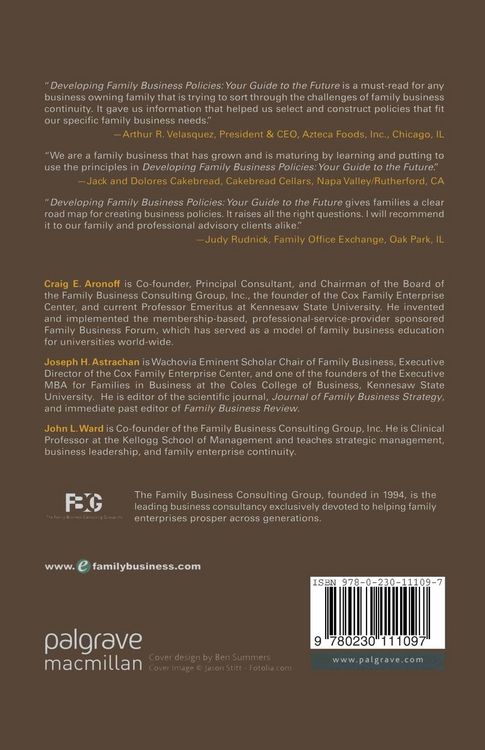 Produktbild: Developing Family Business Policies