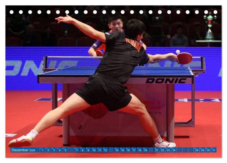 Produktbild: Tischtennis - Der am schnellsten gespielte Sport der Welt (Tischkalender 2026 DIN A5 quer), CALVENDO Monatskalender