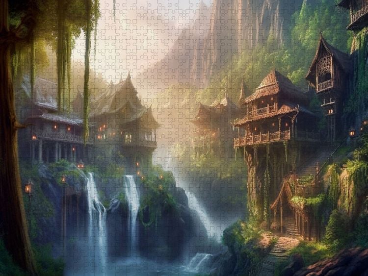 Produktbild: CALVENDO Puzzle Ein Motiv aus dem Kalender Im Reich der Elben | 2000 Teile Lege-Gr&ouml;&szlig;e 90x67cm Foto-Puzzle f&uuml;r gl&uuml;ckliche Stunden