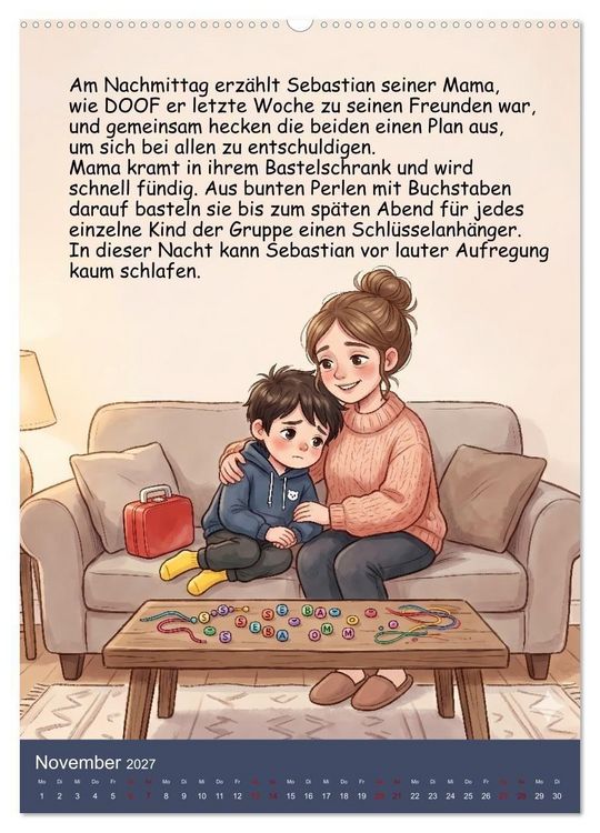 Produktbild: Sebastian - der nicht teilen wollte (hochwertiger Premium Wandkalender 2027 DIN A2 hoch), Kunstdruck in Hochglanz