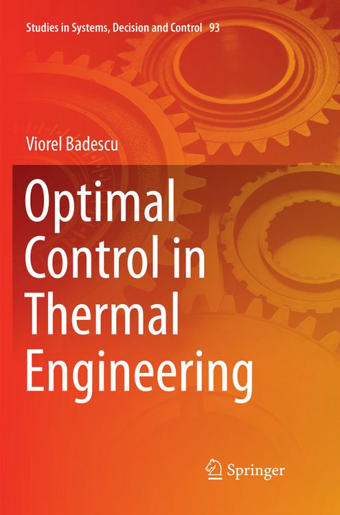 Produktbild: Optimal Control in Thermal Engineering