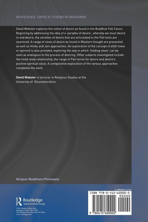 Produktbild: The Philosophy of Desire in the Buddhist Pali Canon