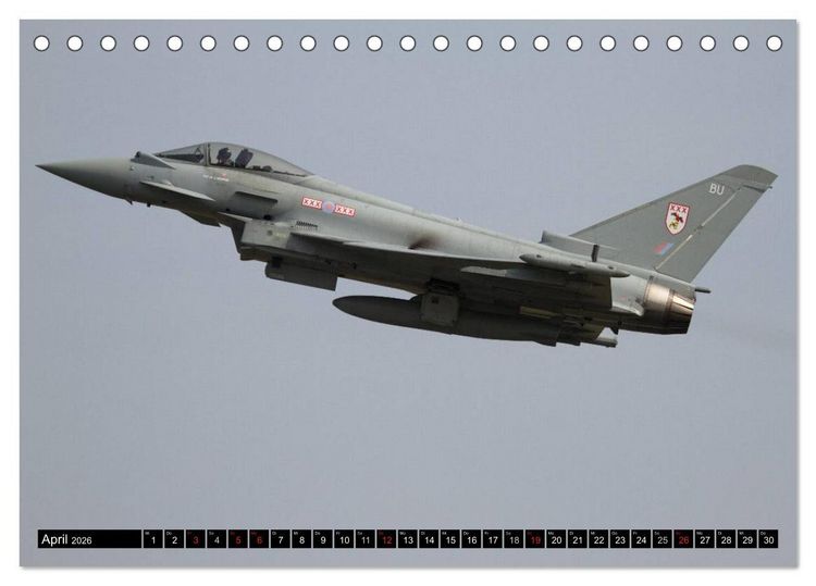 Produktbild: Augenblicke in der Luft: Eurofighter Typhoon (Tischkalender 2026 DIN A5 quer), CALVENDO Monatskalender