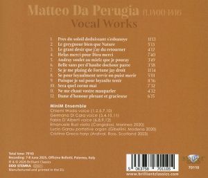Produktbild: Da Perugia:Vocal Works