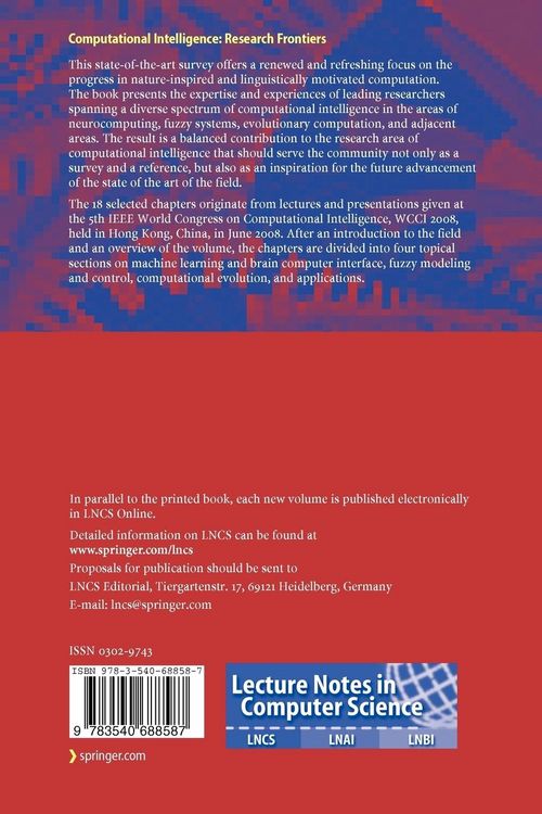 Produktbild: Computational Intelligence: Research Frontiers