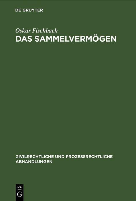 Produktbild: Das Sammelverm&ouml;gen