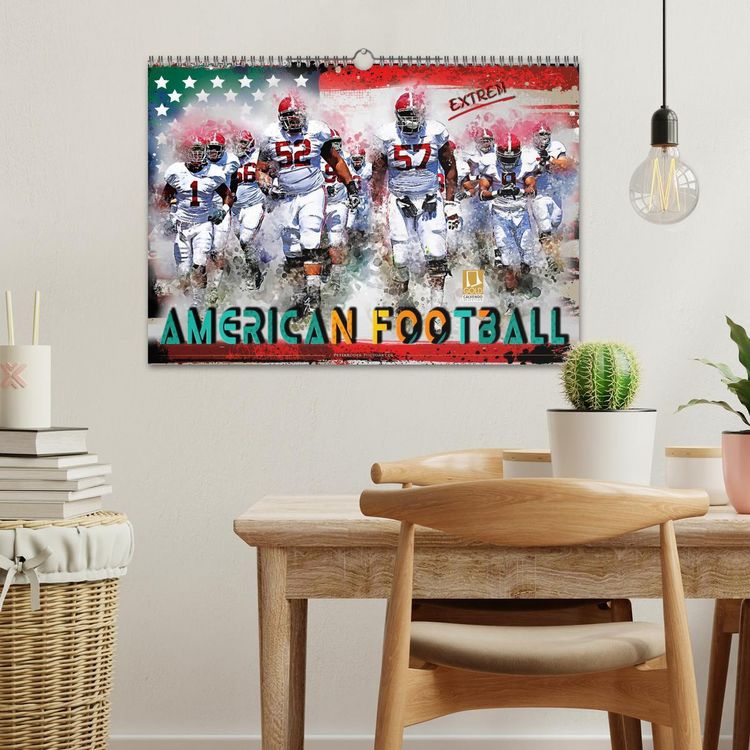 Produktbild: American Football extrem (Wandkalender 2026 DIN A3 quer), CALVENDO Monatskalender