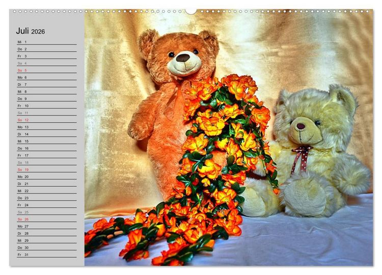 Produktbild: TEDDYB&Auml;R, OH TEDDYB&Auml;R... (hochwertiger Premium Wandkalender 2026 DIN A2 quer), Kunstdruck in Hochglanz