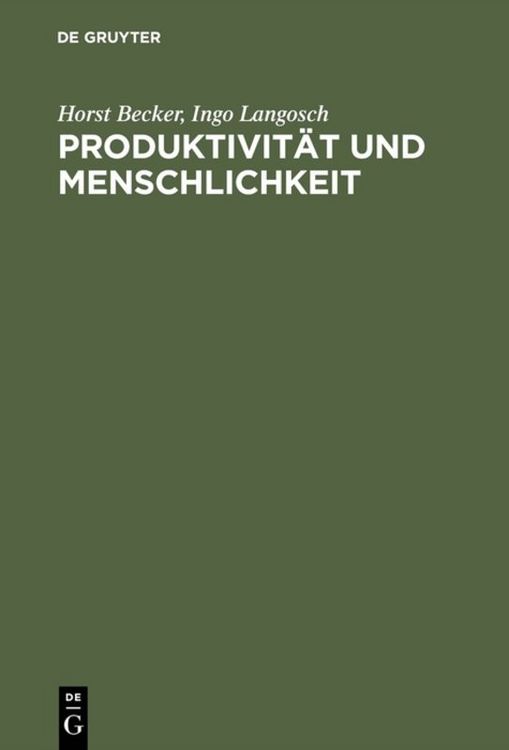 Produktbild: Produktivit&auml;t und Menschlichkeit
