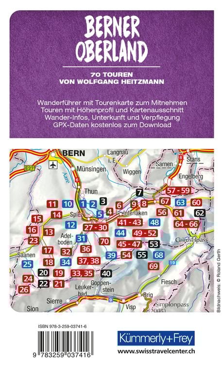 Produktbild: Kümmerly+Frey Wanderführer Berner Oberland