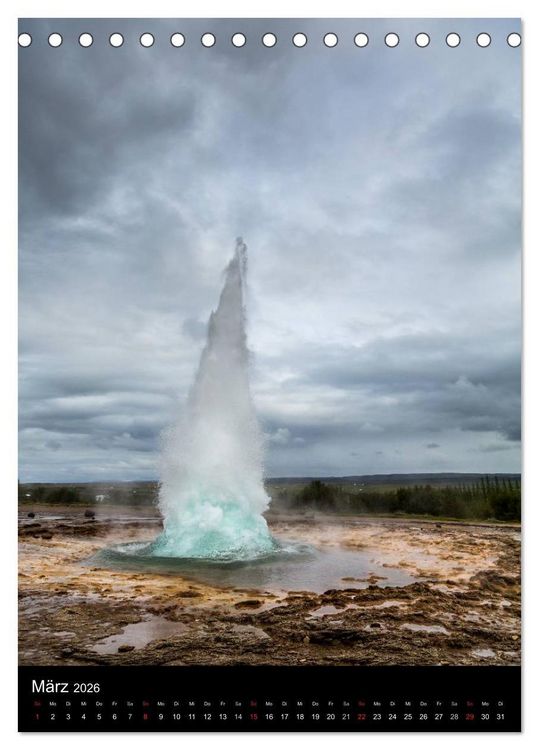 Produktbild: Island - Landschaften vom Wasser gepr&auml;gt (Tischkalender 2026 DIN A5 hoch), CALVENDO Monatskalender