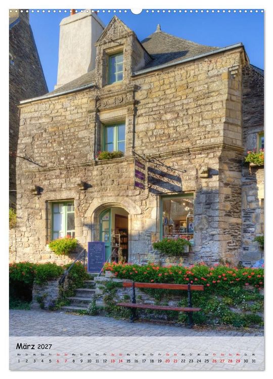 Produktbild: Rochefort-en-Terre. Traumdorf in der Bretagne (hochwertiger Premium Wandkalender 2027 DIN A2 hoch), Kunstdruck in Hochglanz