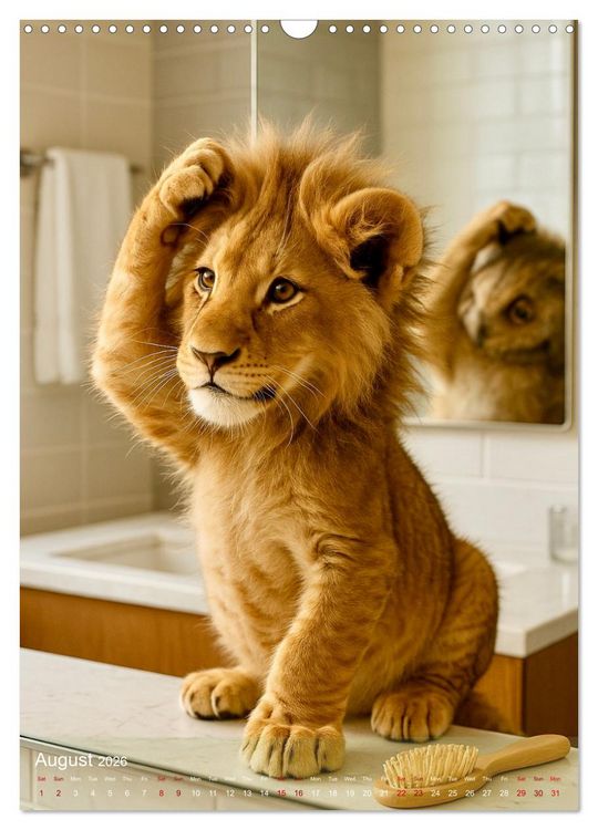 Produktbild: Funny Bathroom Moments &ndash; Animals with Style and Bubbles (Wall Calendar 2026 DIN A3 portrait), CALVENDO 12 Month Wall Calendar