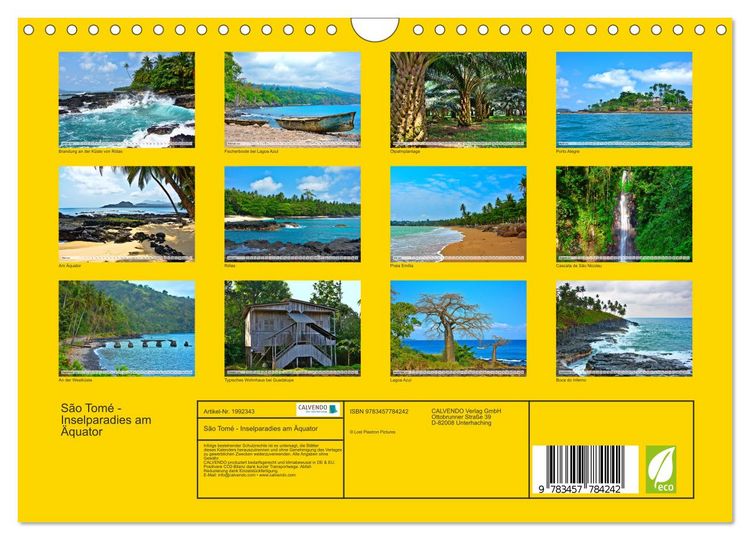 Produktbild: S&atilde;o Tom&eacute; - Inselparadies am &Auml;quator (Wandkalender 2026 DIN A4 quer), CALVENDO Monatskalender